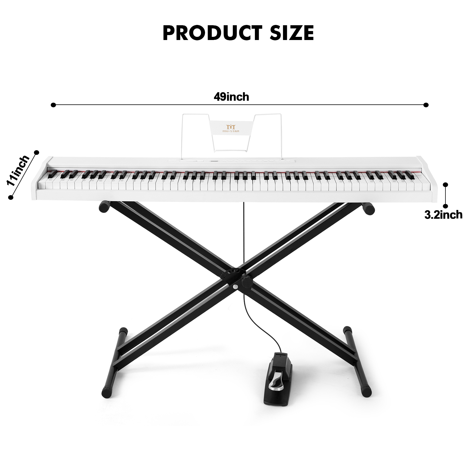 Klawiatura fortepianowa MUSTAR – Piano Sustain Pedal recenzja i cena