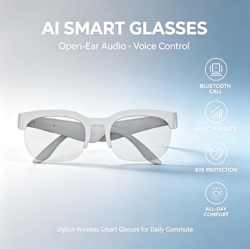Inteligentne okulary słuchawko – Audio Music For Video recenzja i cena