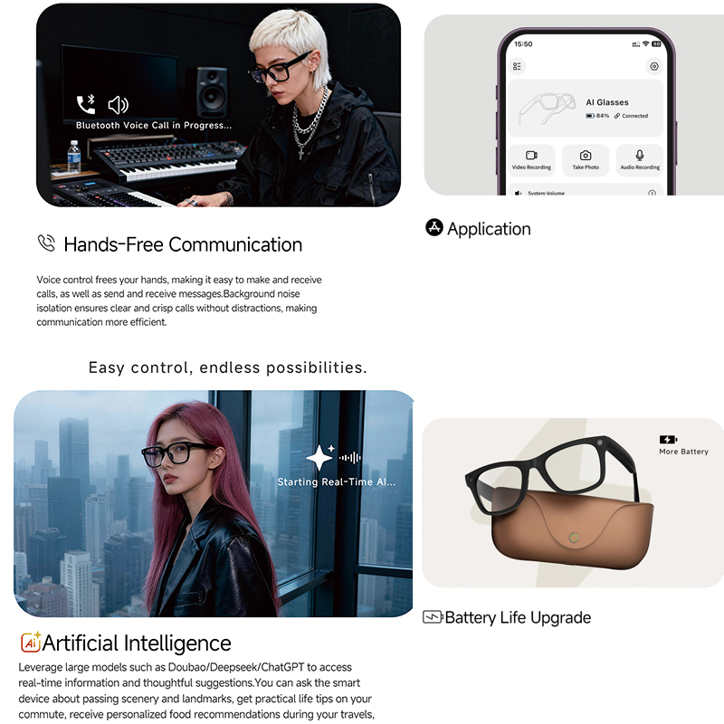 Inteligentne okulary AI 2026 H – Audio Music For Video recenzja i cena