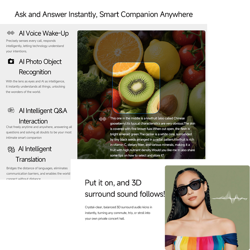 Inteligentne okulary AI 2026 H – Audio Music For Video recenzja i cena